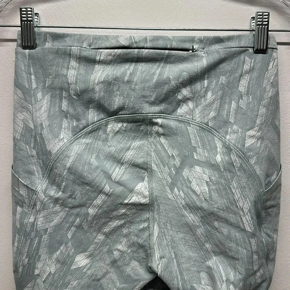 Lululemon Swift Speed Capri High Rise Cropped Leggings Pants 21" Chevron Blue 6 - Picture 8 of 9